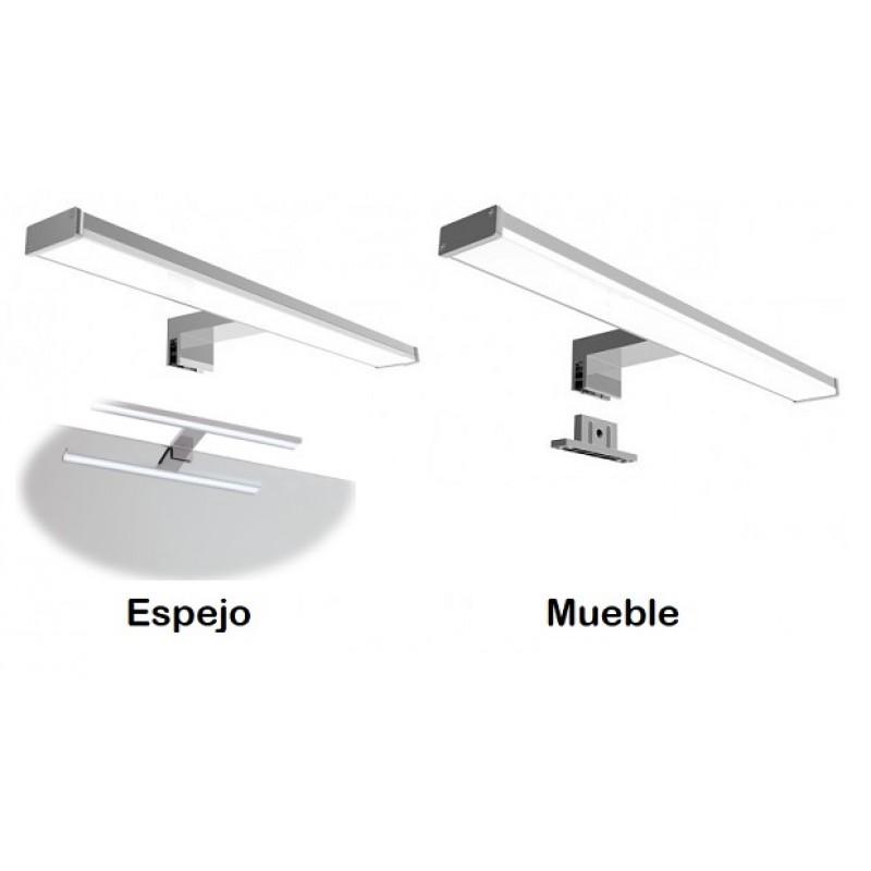 Comprar Aplique LED para espejo de baño, 40 mm, IP44, Luz blanca fría,  Aluminio y plástico, Cromado